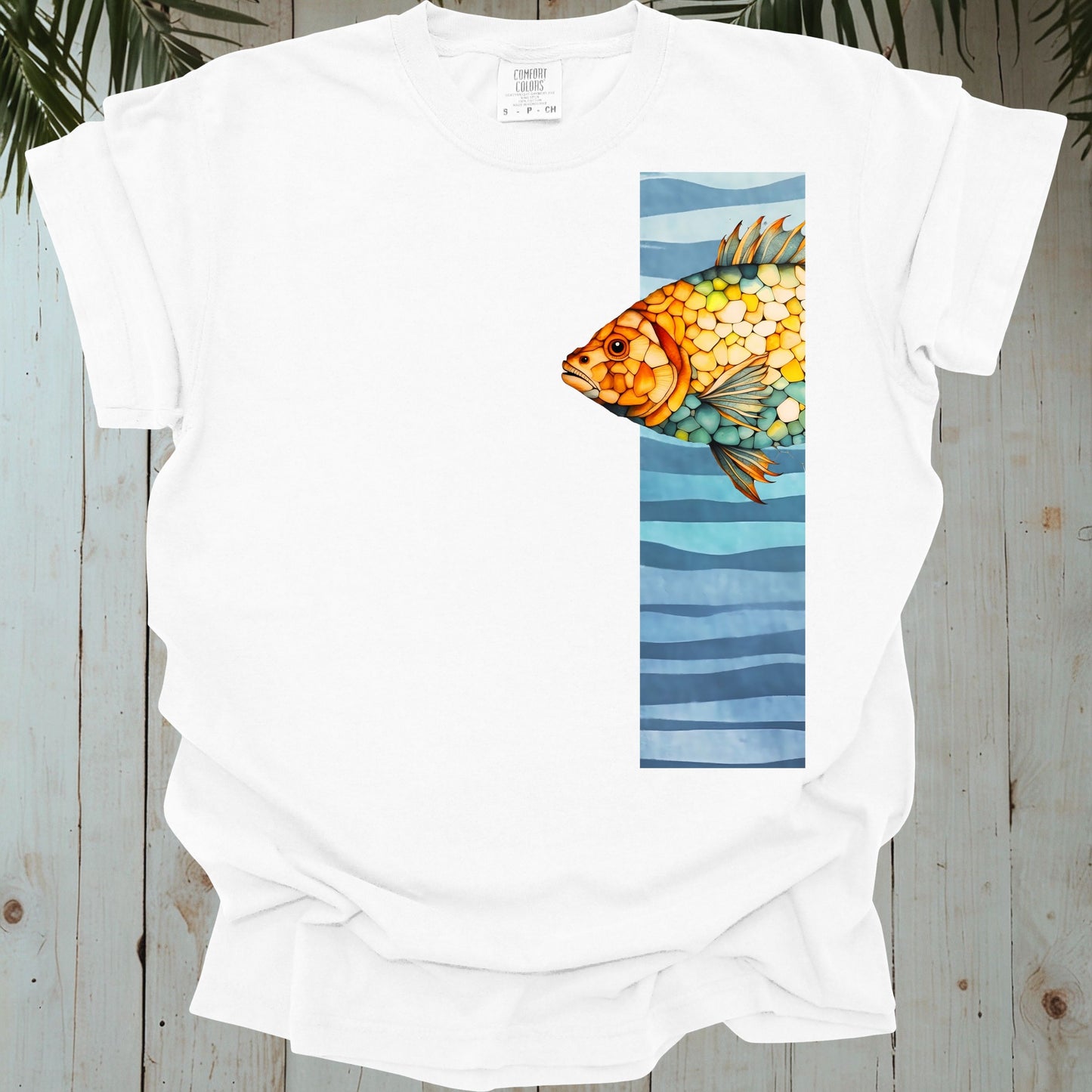 MOSAIC FISH GARMENT-DYED TEE