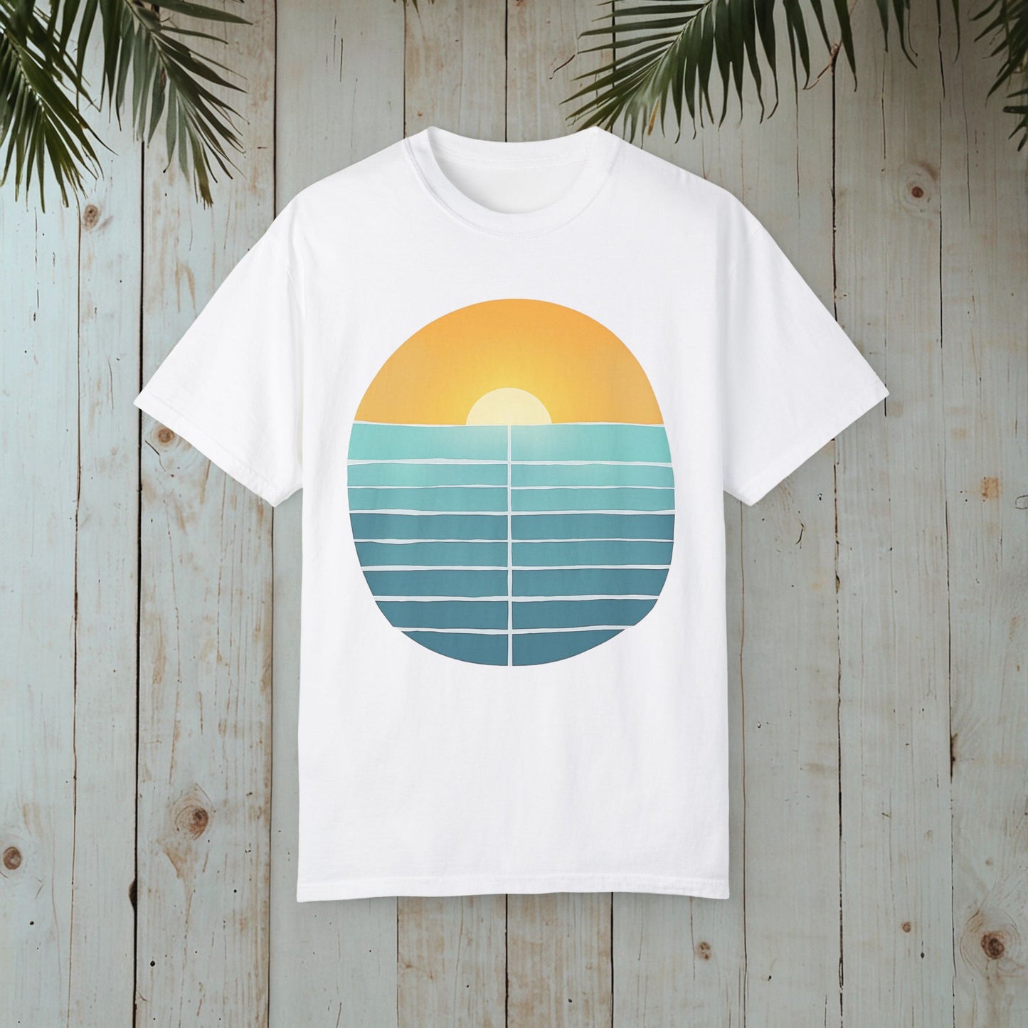 RETRO SUNSET OCEAN GARMENT-DYED TEE